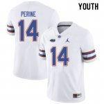 Youth Florida Gators #14 Lucas Krull NCAA Jordan Brand White Authentic Stitched College Football Jersey GRS3062BZ